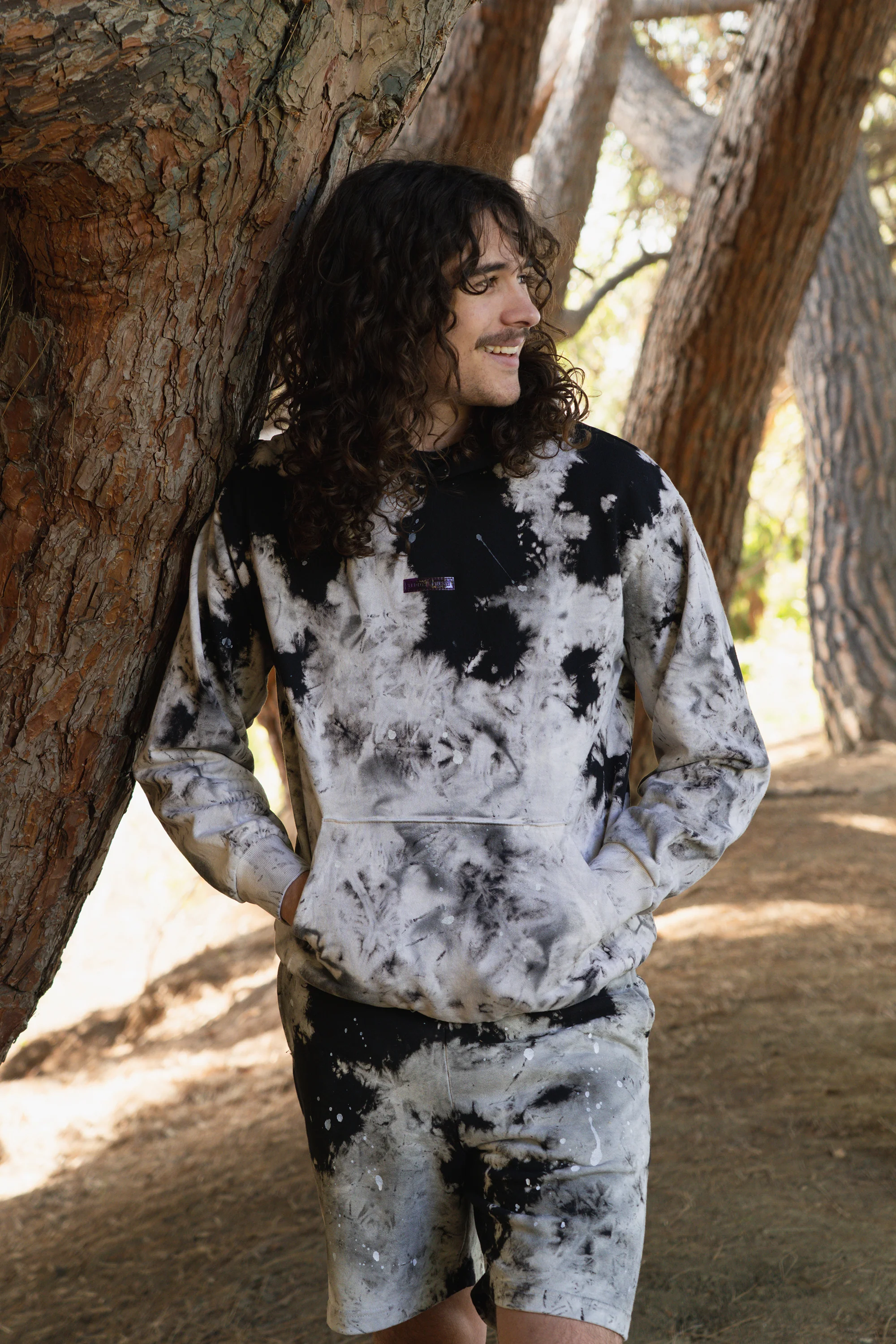 Black Marble Wash Shorts - Image 3