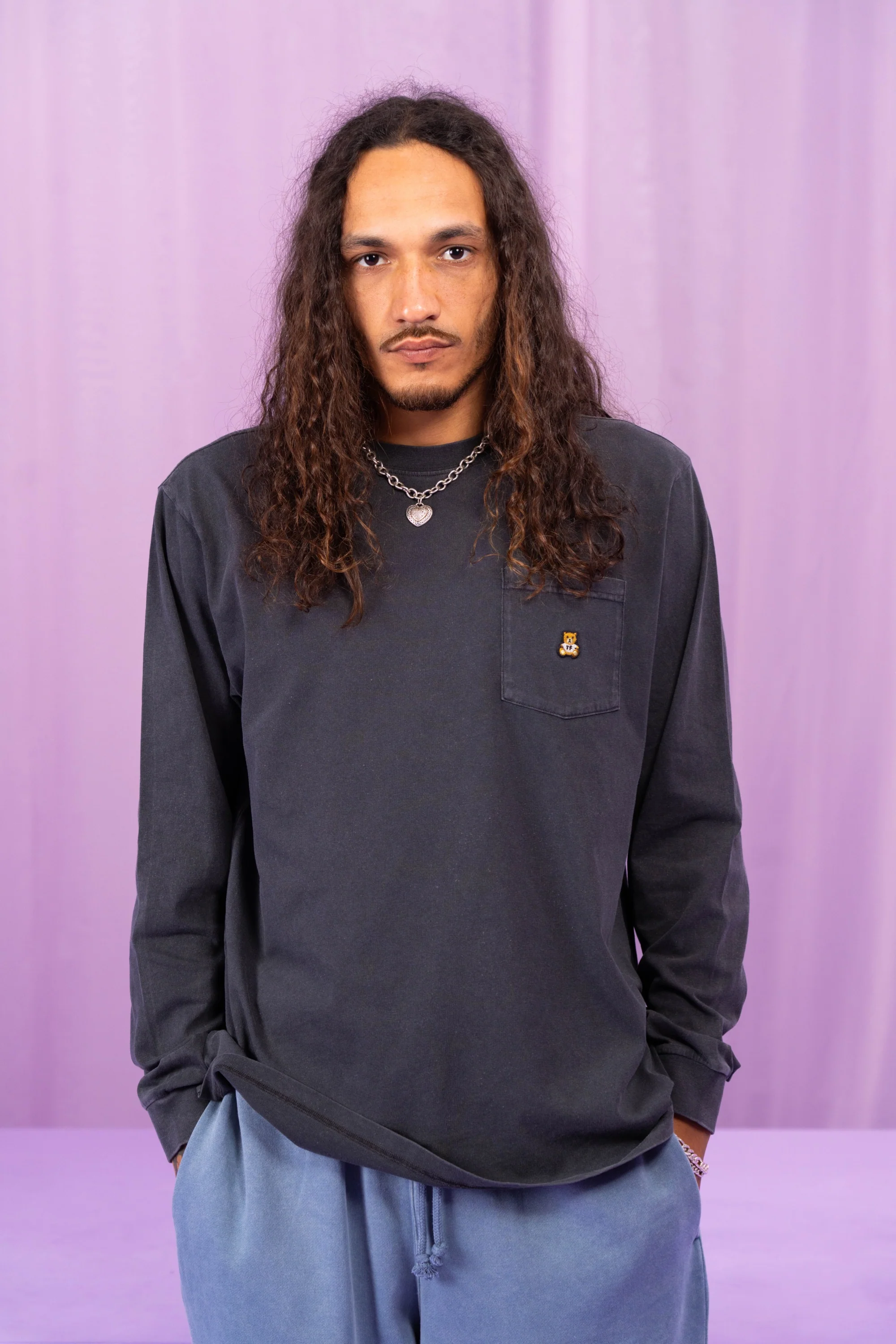 Classic Long Sleeve Washed Pocket Tee - Image 4