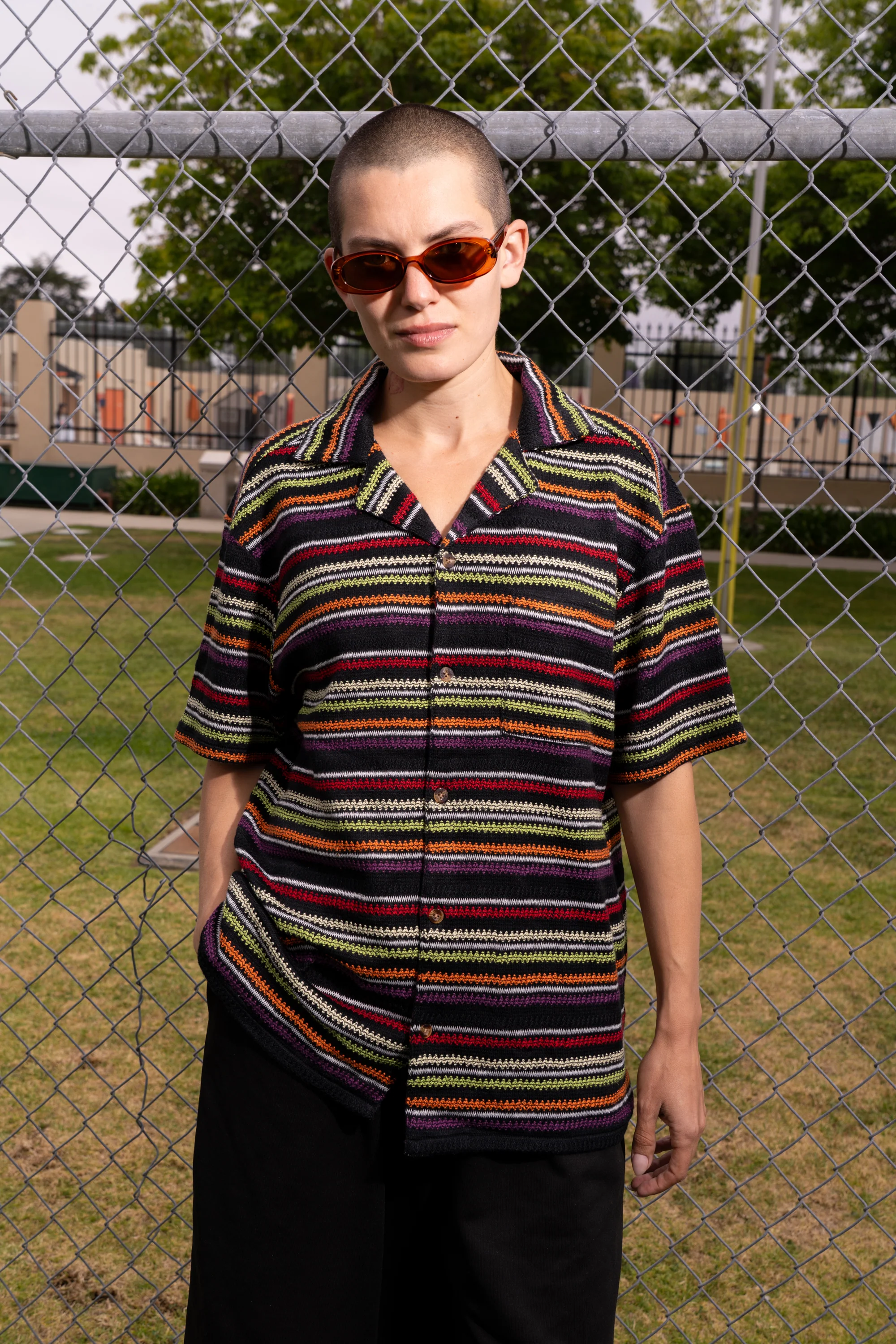 Knit Stripe Camp Shirt - Image 10
