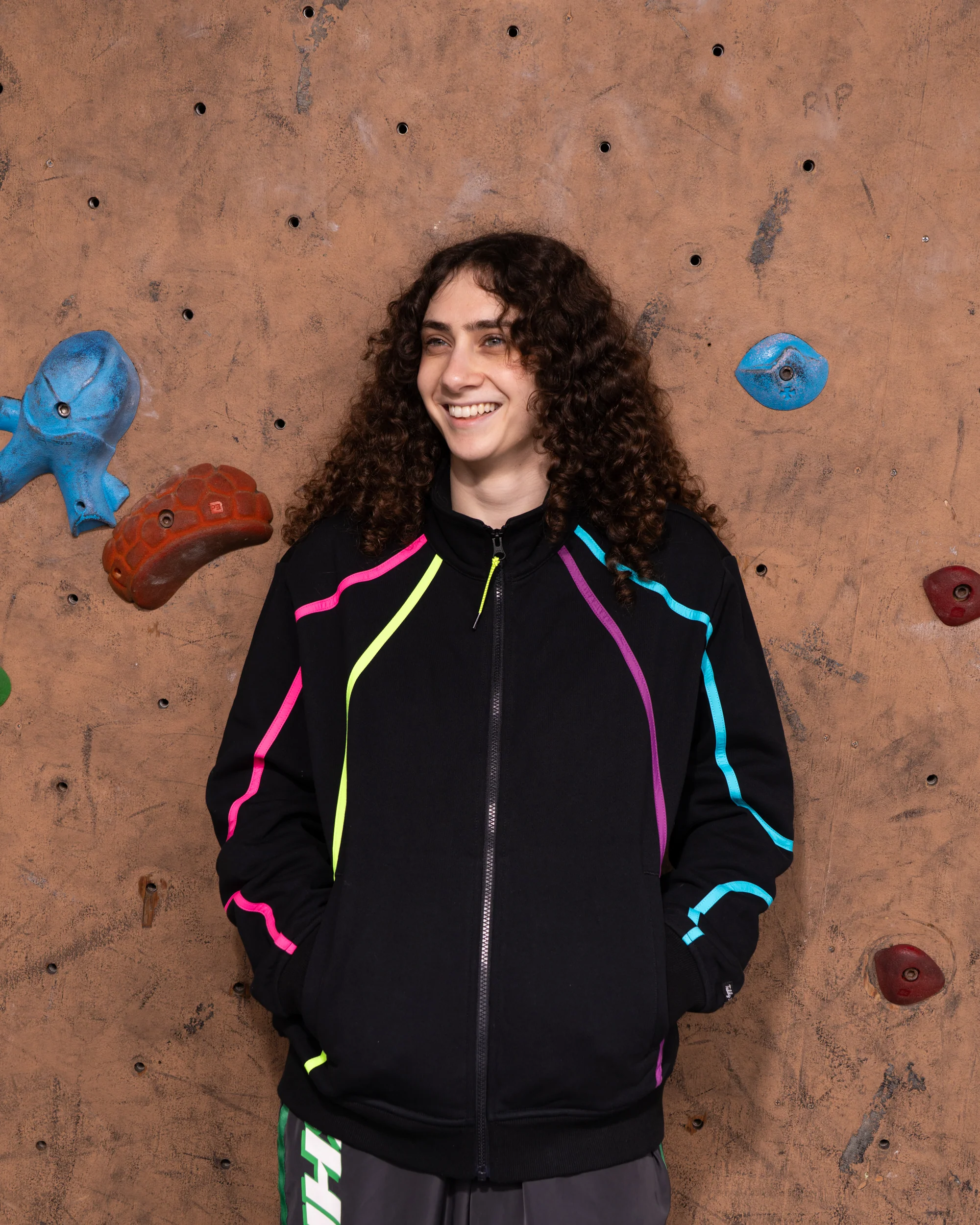 Retro Neon Piping Zip Sweatshirt - Image 8
